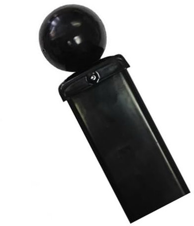 Metal Post 50mm Sq Bolt-Down Style Suitable for Fence, Railings and Gates (960mm Tall Ball Top BP50X960BZP)