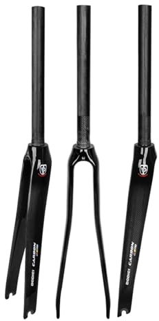 Forcelle per Bici A Scatto Fisso 1-1/8 Tubo Dritto 700C Forcella Rigida per Bici da Strada Freno A C Forcella Anteriore in Fibra di Carbonio 9 * 100mm Sgancio Rapido