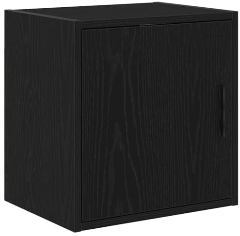 vidaXL Garagen-Wandschrank Schwarz Holzwerkstoff