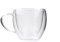 Gissed Taza de Vidrio Borosilicato Doble Pared, 80 ml, Transparente, Aislante Térmico, para Espresso. Sets de 2, 4 o 6 unidades (6)