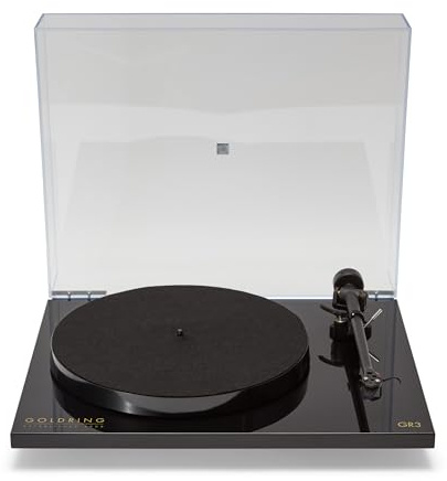Goldring GR3 Turntable with Goldring E3 Moving Magnet Cartridge and Built-in Phono pre-Amplifier including QED connectors - Truly Plug & Play Turntable