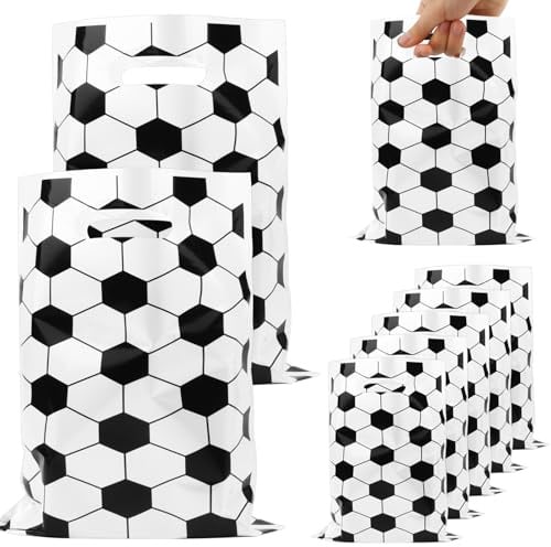 30 Stück Plastiktüten für Fußball-Goodies, Snacks, Süßigkeiten, Leckereien,Fußball-Geschenktüten,Partytüten mit Fußball-Geschenken, Dekorationszubehör für Fußballpartys,Spiele,Sportveranstaltungen