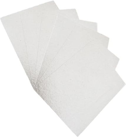 nafengldf Universal Microwave Waveguide Cover 150x120mm High Temp Resistant & Easy Cut Mica Plate Sheet for Oven Repair(White 6 PCS)