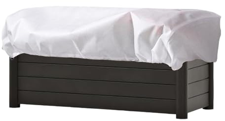 baabeash Frostschutzabdeckungen für Pflanzen | Frostschutz für Pflanzen 150 x 40 x 45 cm mit Kordelverschluss – atmungsaktiver Vliesstoff für Blumentöpfe, Balkonkästen und Fensterbank