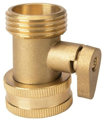 SageFurned Kupfer-Kugelhahn für Gartenschlauch, Wasserrohr-Absperranschluss mit Schnellschwenkbefestigung, kompatibel mit Standard-Wasserhahn und Schlauchwerkzeugen