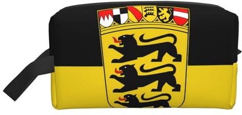 BOAITENYU Flagge Baden-Württemberg Reise-Kulturbeutel, Mehrzweck-Kulturbeutel, tragbar, große Kapazität, Aufbewahrung für Kosmetika und kleine Gegenstände