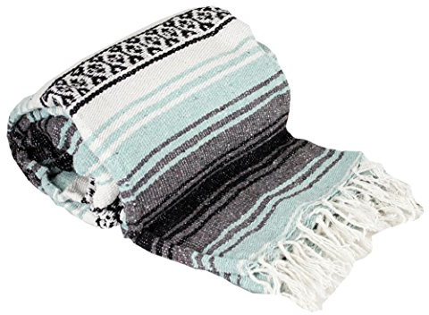 Canyon Creek Authentic Mexican Yoga Falsa Blanket (Sea Green)