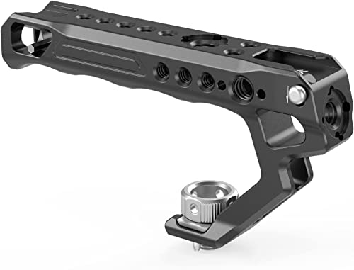 SMALLRIG ARRI Top Handle with Locating Holes for ARRI for Camera Cage, Ergonomic Design, with Anti-Off Designed Cold Shoe Adapter - 2165C