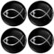 Biomar Labs 4 x 60mm Aufkleber 3D Silikon Religiöse Symbol Jesus Christian Fish Fisch Für Radkappen Nabenkappen Radnabendeckel Rad-Aufkleber Nabendeckel A 9660 Z*
