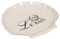 Porte-Savon en Porcelaine décorée, Porte-Savon de Salle de Bain en Forme de Coquille de Rangement Blanc