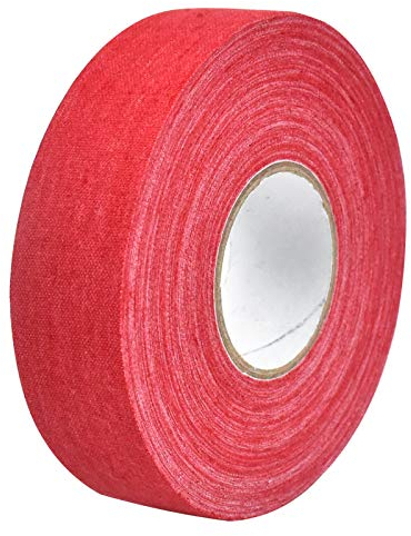 Skyzone Hockeyschlägerband, Sport-Eishockey-Griffband Anti-Rutsch-Stoff-Eishockeyband für Badmintongriff, Tischtennisschläger, Springseil, Golfmast, Tenniskürbisschläger 2,5 cm * 25 m, rot
