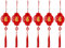 Luxshiny 6 Stücke Chinesische Laternen Rot Filz Lampions Chinesisch Neujahr Couplets Anhänger Frühlingsfest Deko Hängedeko Silvester Dekoration Ochsen Jahr Party Türschild Haustür Banner Girlande