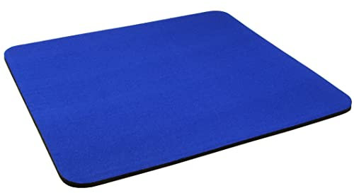 Tapis de souris en tissu bleu foncé de 5 mm d'épaisseur en mousse antidérapante 25 cm x 22 cm