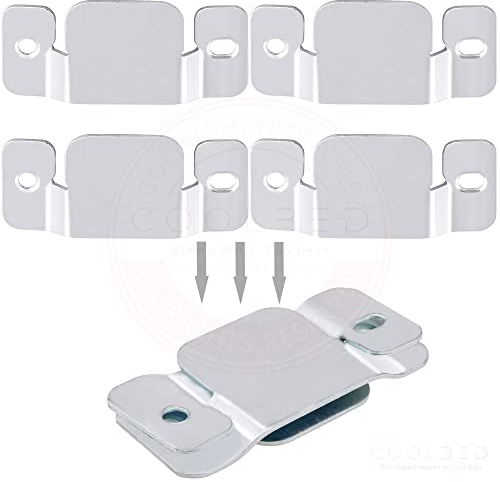 COOL BED 6 x Flush Concealed Mount Bracket, Heavy Duty Interlocking Hang Brackets For Headboard, Furniture Connector, Stainless Steel Wall Mount Hanger