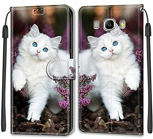 Feyten Kompatibel Mit Samsung Galaxy J5 2016/J510 Hülle, Handyhülle, Handytasche, Schutzhülle Wallet Leder Klappbar Magnet Klapphülle Flip Case (Kat 2)