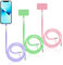 Flintronic 3 en 1 Correa Teléfono Móvil Ajustable, Correa para el Cuello y para la Muñeca, Compatible con la Mayoría de las Fundas de Teléfono - Rosa Brillante, Púrpura Claro, Verde Claro