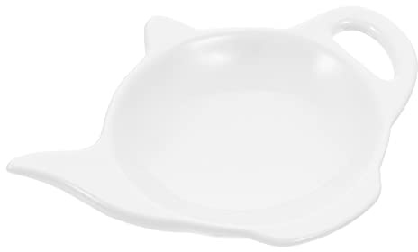 STOBAZA Soporte para La Bolsa De Té Bandeja Decorativa para Bolsitas De Té Plato De Bolsitas De Té para Hogar Hoteles Restaurantes Y Salas De Té 4.80X3.34X0.78in