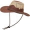 Lipfer Sombrero De Vaquero De Paja Hombo Saliente De, Respirable Playa, Borde Ancho, Sombrero De Jazz De Verano para Hombres