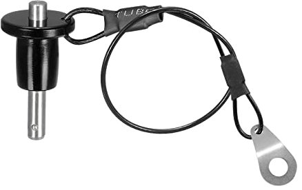 sourcing map Bille Serrure Épingles, 304 Inoxydable Acier Poignée Poussoir-Bouton Verrouillage Rapide Libération Pin avec 24cm Câble (5mm-10mm)