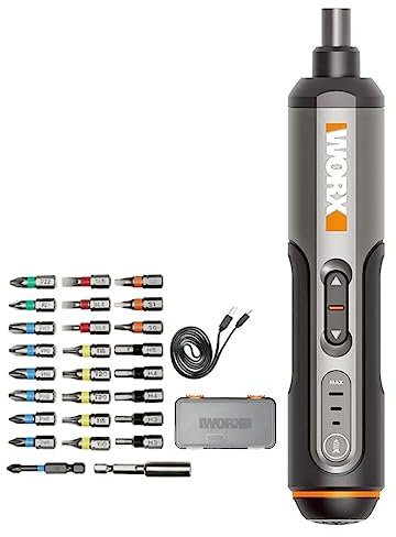 WX240 4V USB Mini Screwdriver Cordless Electric Screwdrivers Hosehold DIY Screw Driver Tool Handle with 26Pcs Bit