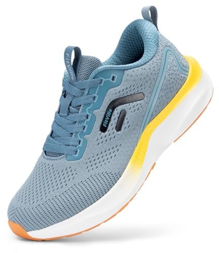 FitVille Scarpe Running Uomo Pianta Larga Comodo Sneakers Ginnastica Traspirante Leggere Scarpe da Corsa su Strada Blu 41 EU Larga