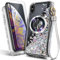 NGB Supremacy Entworfen für iPhone Xs Max, magnetisch, kompatibel mit MagSafe, Displayschutzfolie aus gehärtetem Glas, Handgelenkschlaufe, Glitzer, schwimmende Flüssigkeit, niedliche Hülle für Mädchen