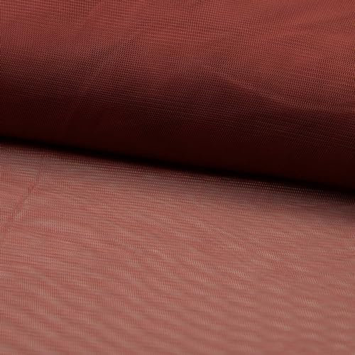 Soft-Tüll Kostümstoff Kleidertüll Fasching Feintüll ab 1 x 1,5 m Farbwahl Meterware, Farbe:terra