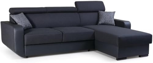 All4All Ecksofa mit Schlaffunktion und Bettkasten, Verschiedene Modelle, U-Form oder L-Form Soff+Kunstleder (Ecksofa Imper L)