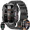 1,96'' AMOLED Smartwatch Uomo con Chiamate Bluetooth, 2024 Nuovo Orologio Fitness con 24/7 Monitor Temperatura Corporea Sonno e Cardiofrequenzimetro, SpO2, Orologio Sportivo 3ATM iOS Android (Marrone)