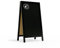 ALLboards Kundenstopper – schwarzem lackierter Holzrahmen 78×44 cm, Kreidetafel, Restaurant-Tafel