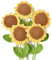 MPEIPILA Fiori Artificiali Girasoli 5pz, Fiori Finti, Fiori Fatte a Mano, Fiori di Girasole, Fiori Artificiali Realistici, Mazxo di Fiori, Bouquet Girasoli, Fatto a mano Uncinetto Fiori