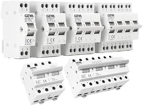 GFDSGRE Diferencial Auto Rearmable Disyuntor de Enclavamiento de 1P, 2P, 3P, 4P, 40 A, 63 A, 100 A, 125 A, Interruptor de Transferencia Manual de riel DIN de CA Diferencial Auto Rearmable(4P,100A)