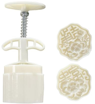 ZHAPEG Elegantes moldes para tartas de luna, prácticos moldes para tartas de luna, hermosos moldes para hacer dulces con 2 sellos
