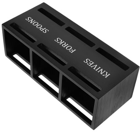 Ciieeo Organizador De Cubiertos De Madera con Compartimentos para Tenedores Y Palillos Soporte De Utensilios para Encimera De Cocina para Fiestas Y Uso Diario