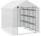 Outsunny Walk-in Greenhouse with 4 Tier 24 Shelves, Portable Grow House with Roll-up Zipped Door, 244 x 180 x 210 cm, White