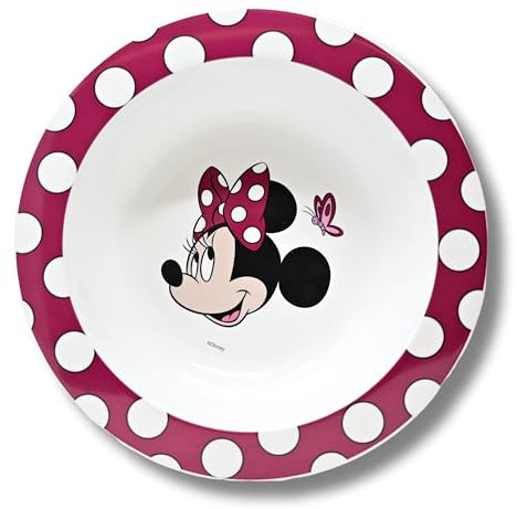 Stor Ciotola Bambini Minnie Mouse – Senza BPA e Riutilizzabile – Ciotola per Bambini 15 cm – Scodella Snack Color Lampone – Ciotola per Muesli e Pappa – Ciotolina per Bambine