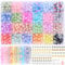 JOLCEEY 900pcs Round Glass Beads for Bracelet Making Kit, 24 Colors 8mm Imitative Jade Crystal Gemstone Beads for Jewellery Making Bracelet Necklace Phone Lanyard DIY Crafts