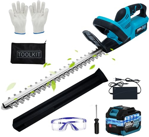 Heckenschere Akku für Makita Akku 18V Leichte 51cm Schnittlänge | 15mm Zahnabstand, 500W Elektrisch Reinkupfer-Motor Dual Schnittklingen