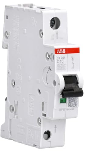 ABB SX201-C40 Sicherungsautomat FlexLine C-Charakteristik 6kA 40A 1P | LS-Schalter mit Push-in-Klemmen für PSX-Phasenschiene, 230V AC, 1-polig + Neutralleiter 2CDS251003R0404