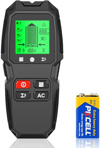 Stud Finder Wall Scanner，WOVTE 7 in 1 Electronic Stud Finder Detector, Audio Alarm and HD LCD Display for Wood, AC Wire, Metal and Screws Studs Detection