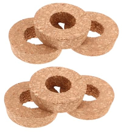 Abaodam 6pcs Hydroponic Planter Cork Lid 6.5cm with Hole Wooden Stopper for Glass Propagation Vase Bottle Tops Craft Use Home Décor