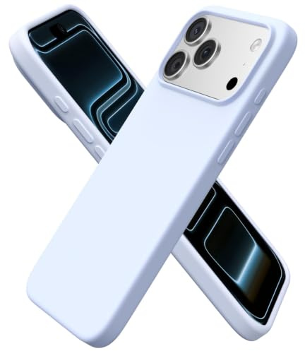 ORNARTO Compatible with iPhone 17 Pro Max Case, Liquid Silicone Slim Cover | Baby Blue,6.9,Shockproof Protection,Comfortable Grip,Precise Cutouts,Responsive Buttons,Smooth Finish,Camera Protection