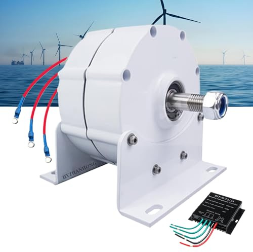 HYZHANHONG 6000W-8000W 12V 24V 48V Permanentmagnet-Generator mit Controller Getriebeloser Permanentmagnet-Generator für DIY-Horizontal-Windturbinen-Generator