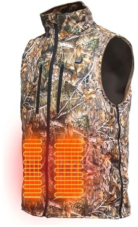 FYRTA Jagdweste Herren, Camouflage Jagd Weste, Leichter Atmungsaktive Wärmeweste, Winddichte Outdoor Weste für Herbst, Winter, Jagd, Angler, Abenteuer