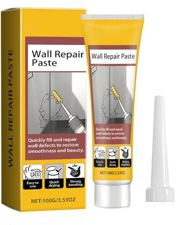 Flkiglm Enduit Pour Fissures Murales | 100g Remplisseur De Fissures Pour Amélioration De L'Habitat | Enduit De Réparation Pour Plafond | pour Salon Chambre Salle de Bain Cuisine Balcon Cave