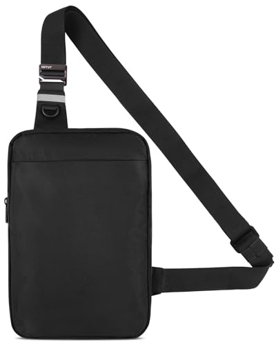 HOTUT Axelväska för män kvinnor med RFID-ficka, stöldskyddssele bröst crossbody-väska, axel/bröstväska, lämplig för utomhussport och vandring
