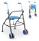 Mobiclinic®, Gehhilfe Faltbarer, Ultraleicht, Höhenverstellbar, Spanische marke, Aluminium, Bis 136 kg, Erwachsene, Future, Sitz, Rückenlehne und räder, Stilvolles design, Hellblau