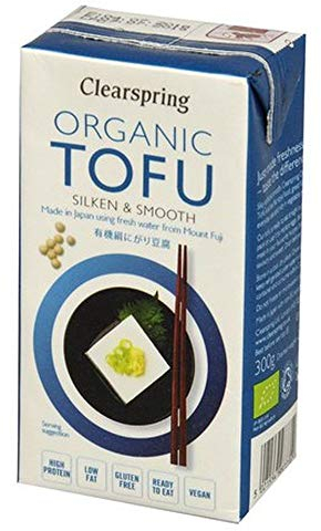 Clearspring Japanischer Bio-Tofu, seidig und glatt, 300 g, 12 Stück
