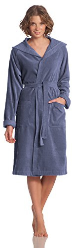 Vossen Unisex Bademantel mit Kapuze Texas