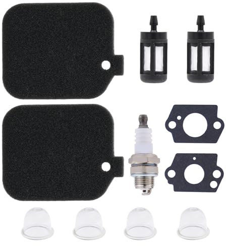 NIMTEK 2 Pack Air Filter with Fuel Filter Spark Plug Gasket Primer Bulb Turn up kit for Stihl Blower BG45 BG46 BG55 BG65 BG85 SH55 SH85 BR45C